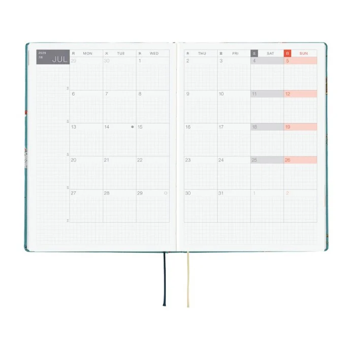 Hobonichi Techo 2026 HON Planner A5 (Daily) - Bow & Tie: In the forest - Image 5