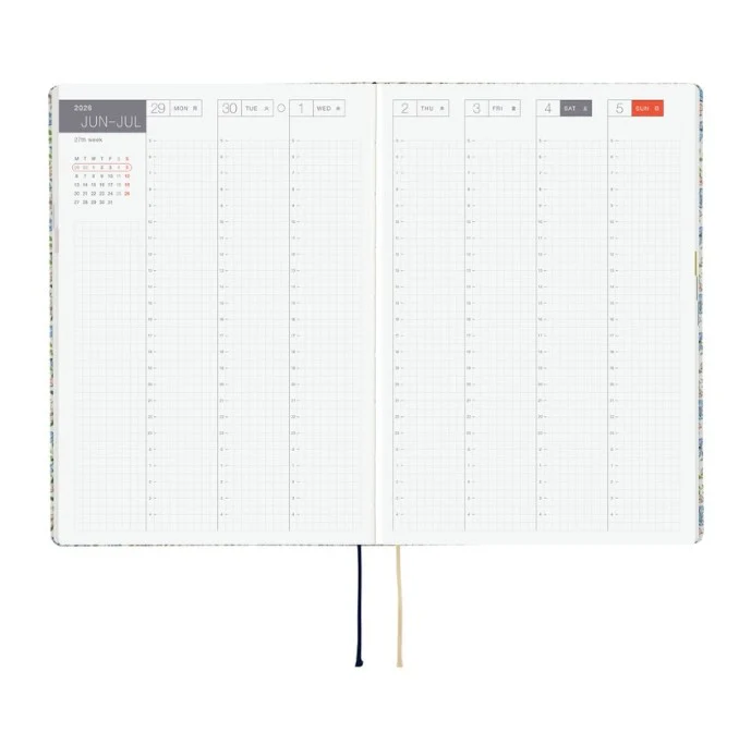 Hobonichi Techo 2026 HON Planner A5 (Daily) - Liberty Fabrics: Sasha Kiora - Image 2
