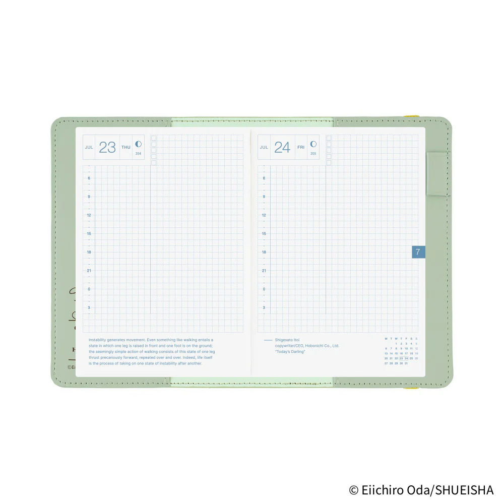 Hobonichi Techo 2026 ONE PIECE Magazine A6 Cover – End of Luffy’s Dream - Mint Green - Image 2