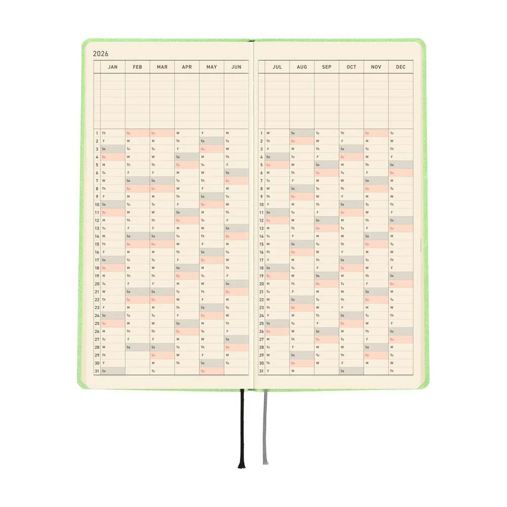 Hobonichi Techo 2026 Weeks English Tall & Slim Edition January Start - Smooth: Melon Sorbet - Image 5