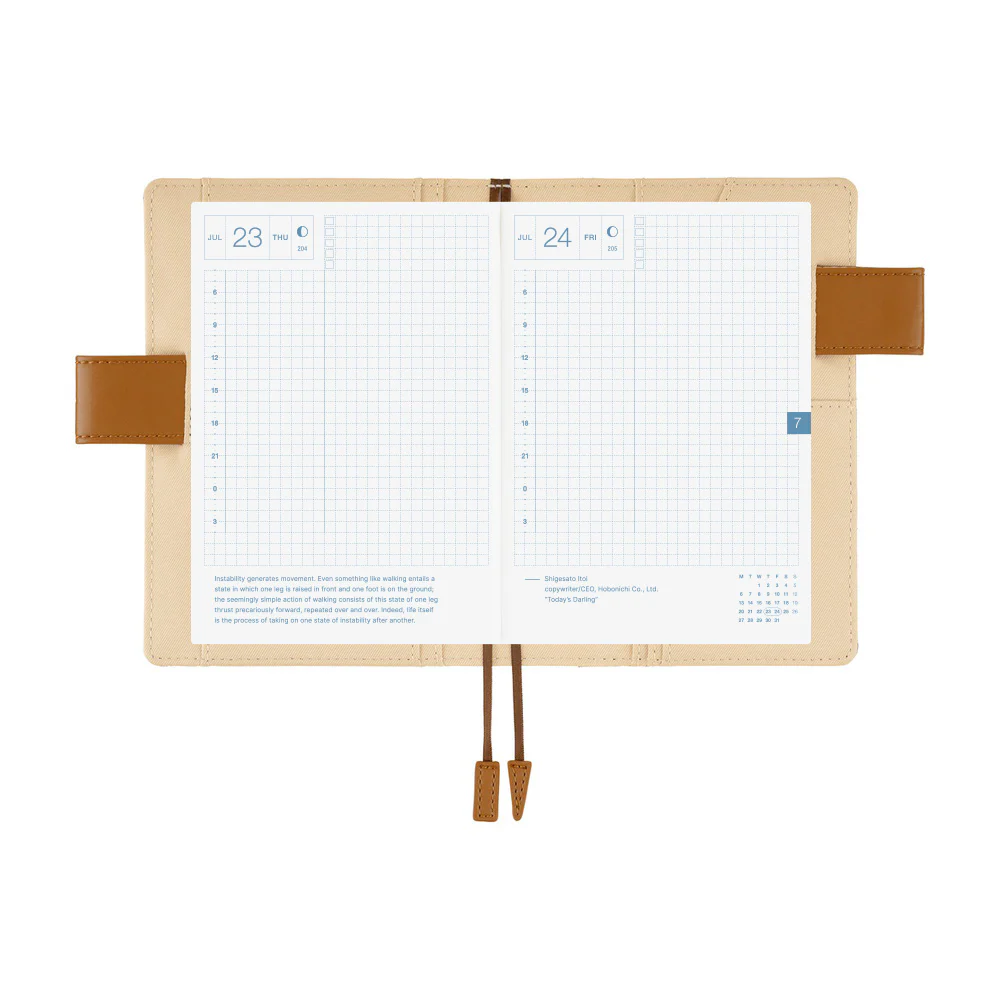 Hobonichi Techo Cover A6 – Shirt Fabric: Foggy Plaid - Image 4