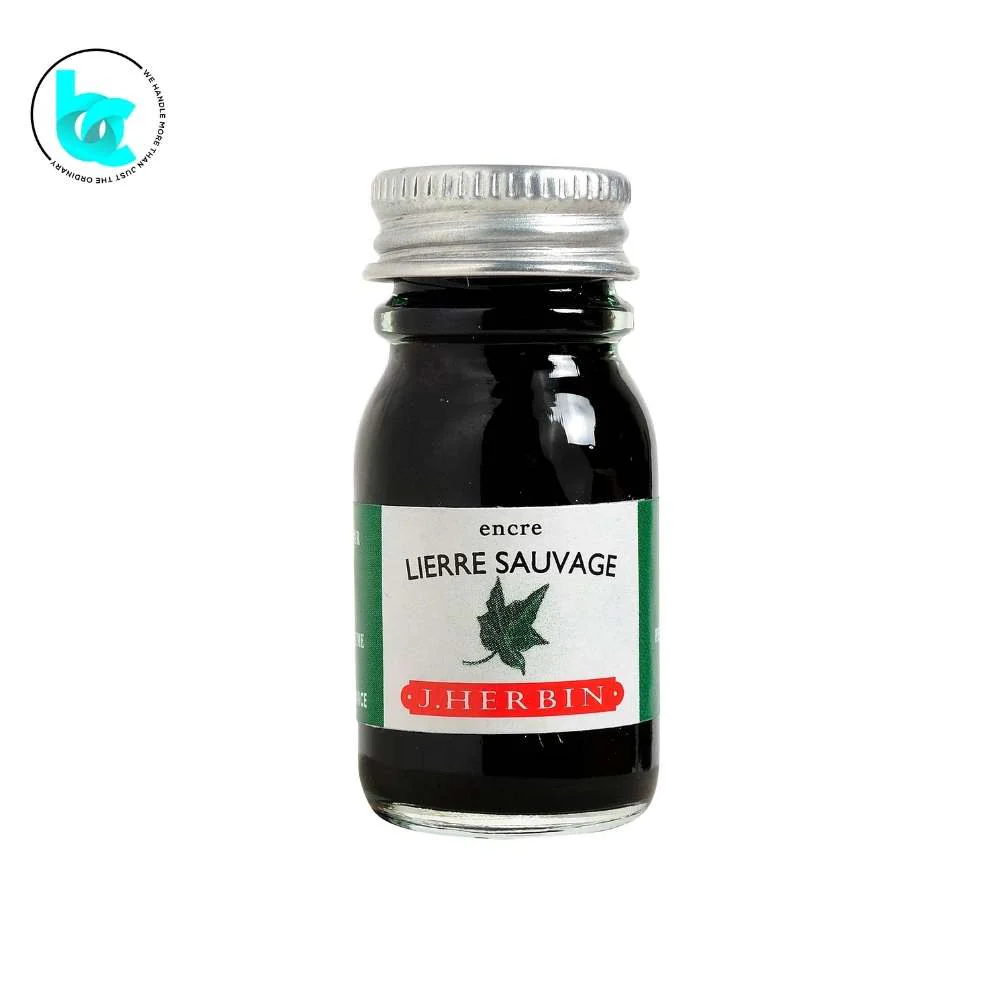 J. Herbin Fountain Pen 10ml Ink (Sampler size) - Lierre Sauvage (Ivy Green)