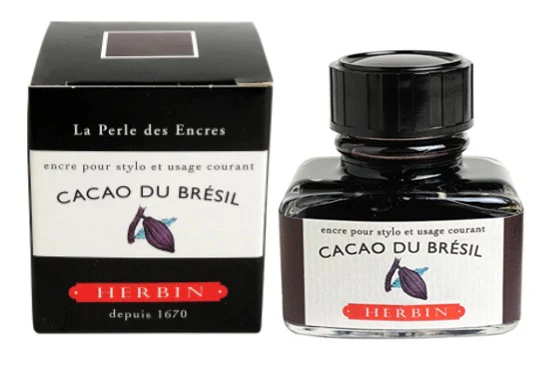 J.Herbin Fountain Pen 30ml ink bottle - Cacao Du Bresil (Brazilian Cocoa)