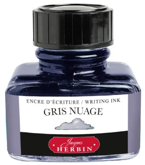 J.Herbin Fountain Pen 30mL Ink Bottle - Gris Nuage (Cloud Gray)