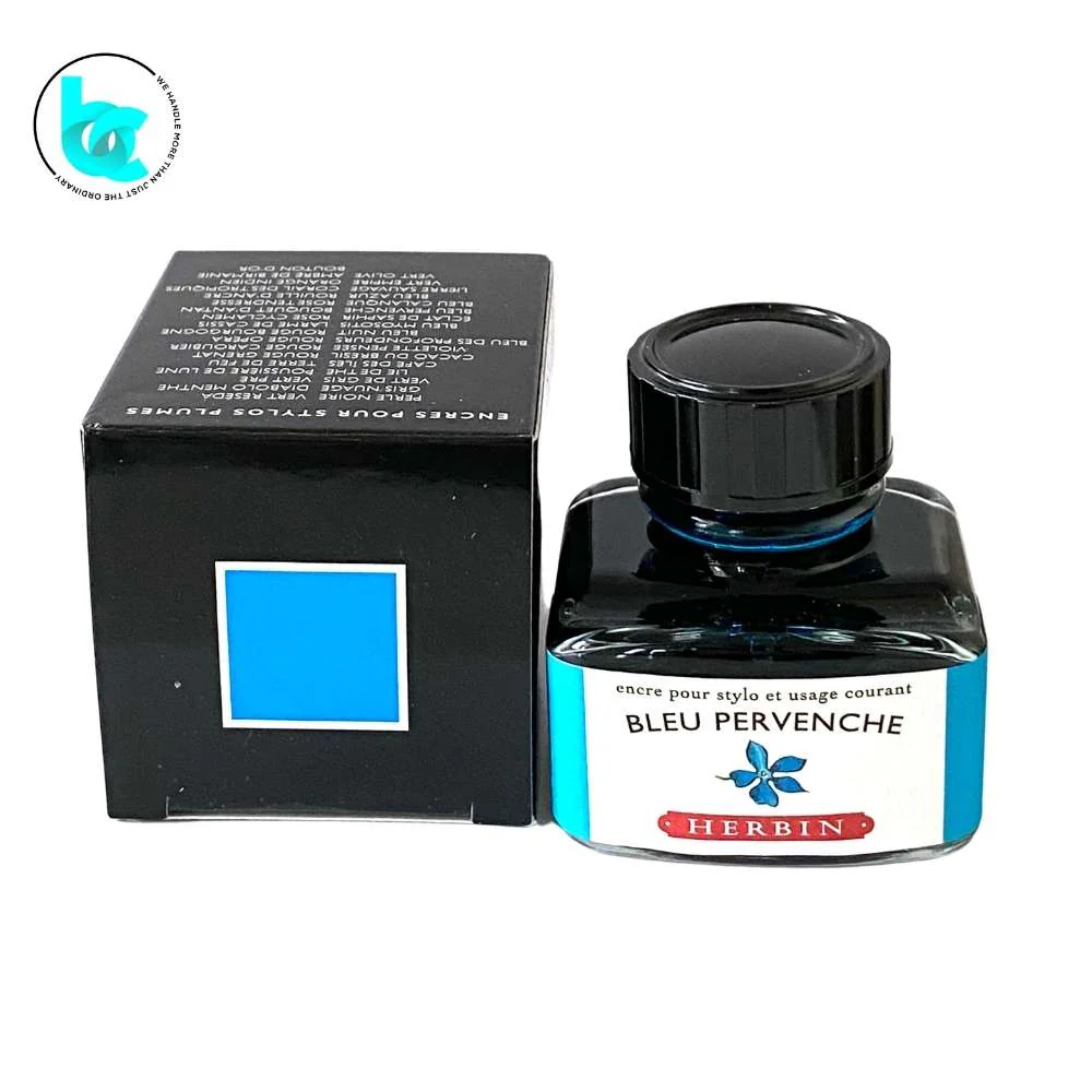 J.Herbin Fountain Pen 30ml ink bottle - Periwinkle (Bleu Pervenche)