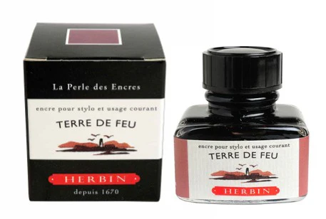 J.Herbin Fountain Pen 30ml ink bottle - Terre De Feu (Land of Fire)