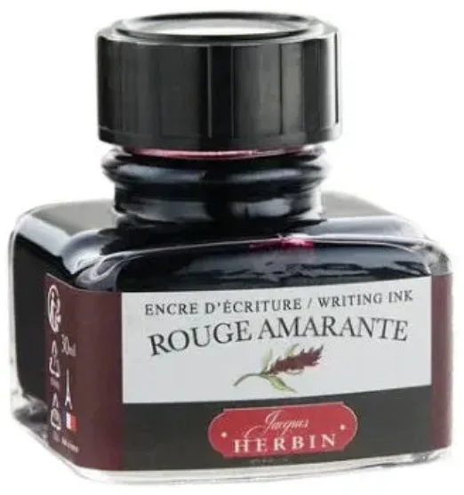 J. Herbin Fountain Pen Ink 30ml – Rouge Amarante (Amaranth Red)