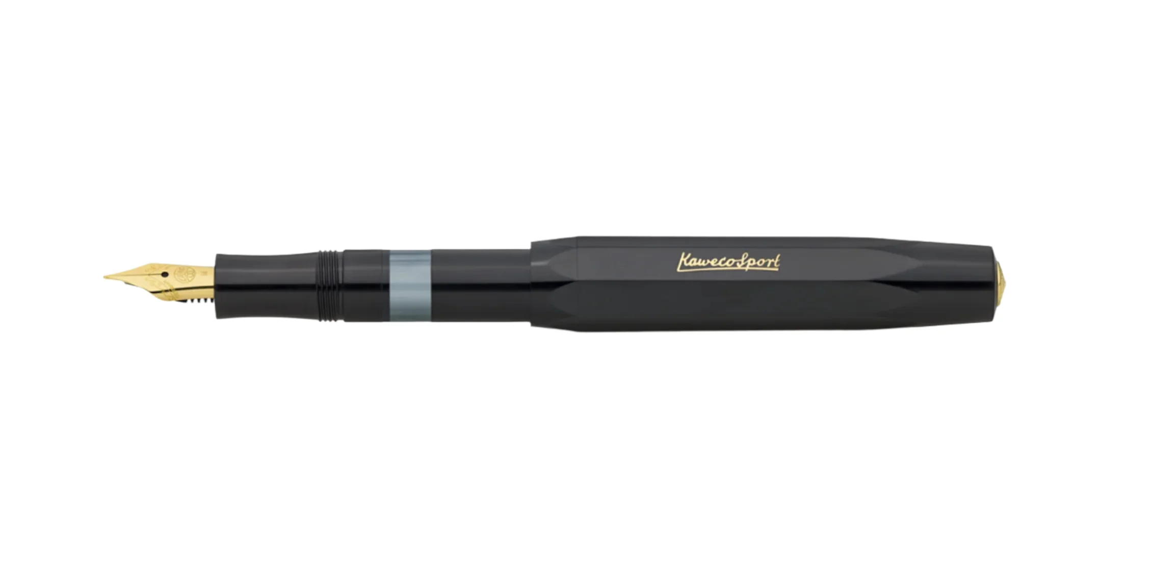 Kaweco PISTON SPORT CLASSIC Black/Gold Fountain Pen - Image 2