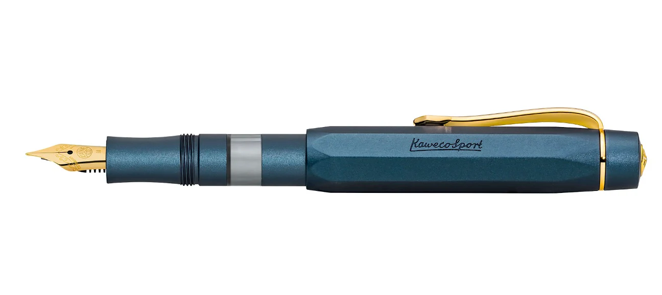 Kaweco Sport Piston AL Fountain Pen Navy/Gold