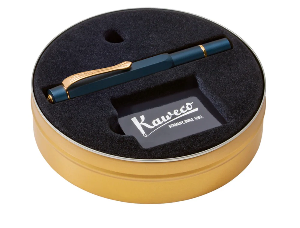Kaweco Sport Piston AL Fountain Pen Navy/Gold - Image 2