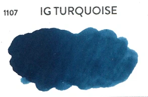 KWZ Iron Gall Ink Bottle 60ml - Turquoise - Image 2