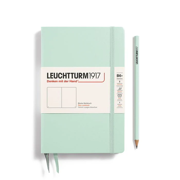 LEUCHTTURM1917 Hardcover (B6+) Plain - Mint Green
