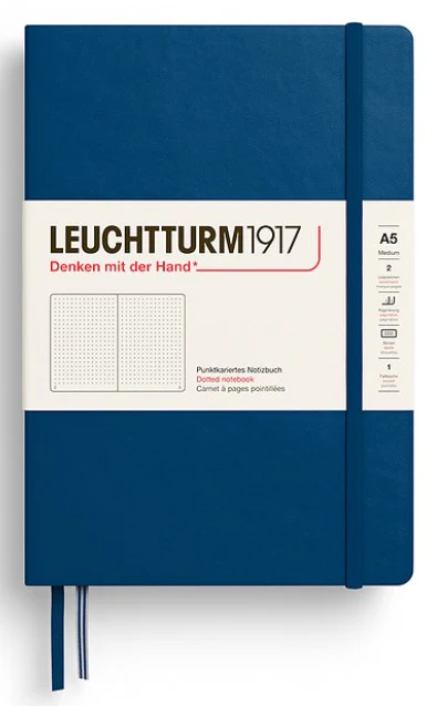 LEUCHTTURM1917 Hardcover Medium Notebook A5 Dotted - Indigo