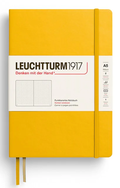 LEUCHTTURM1917 Hardcover Medium Notebook A5 Dotted - Sunflower