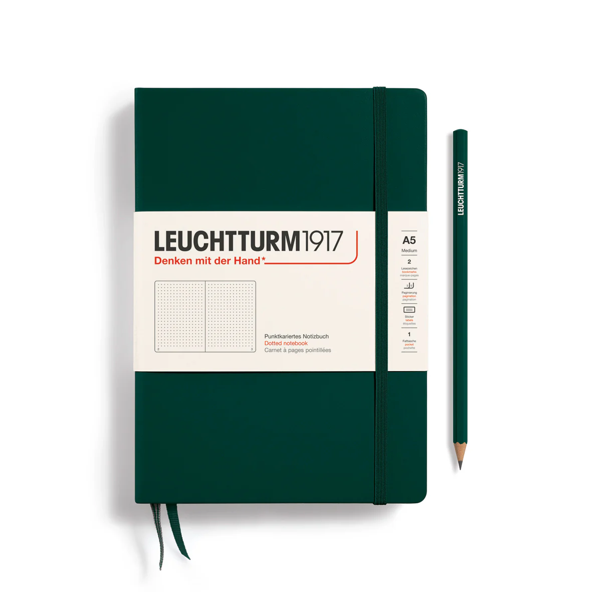 LEUCHTTURM1917 medium (A5) Hardcover Notebook Dotted - Image 4