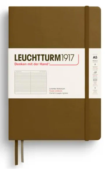 LEUCHTTURM1917 Medium (A5) Hardcover Notebook Ruled - Spice Brown