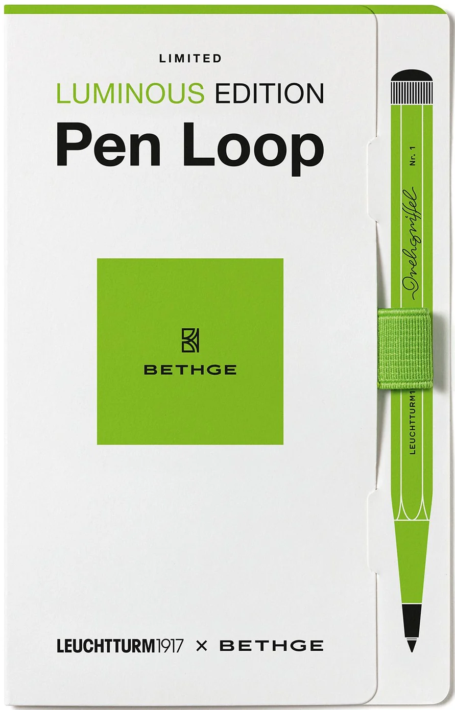 LEUCHTTURM1917 Pen Loop – Self-Adhesive Pen Holder – Luminous Green - Limited Edition