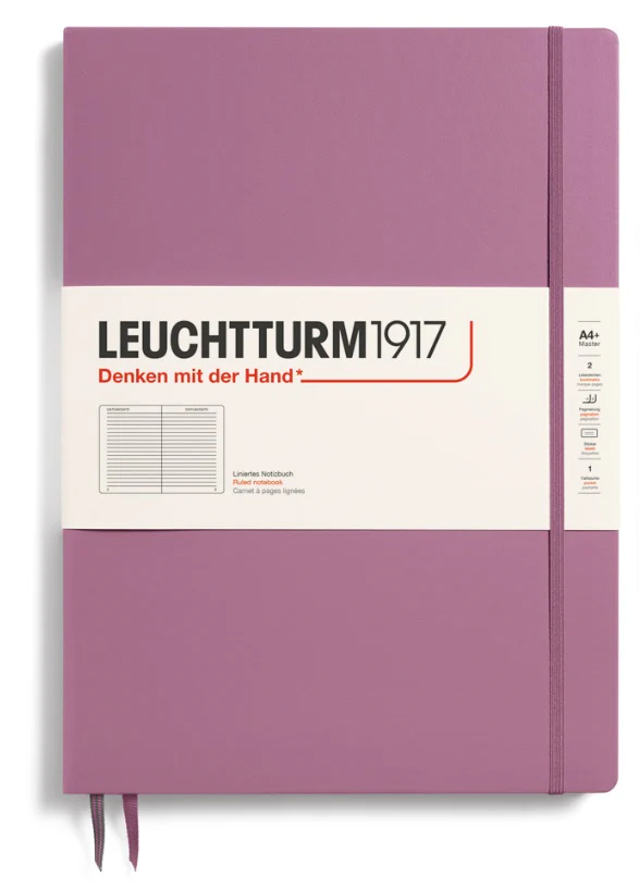 LEUCHTTURM1917 Ruled Hardcover Notebook 123 Pages Master Slim A4+ Dusty Rose