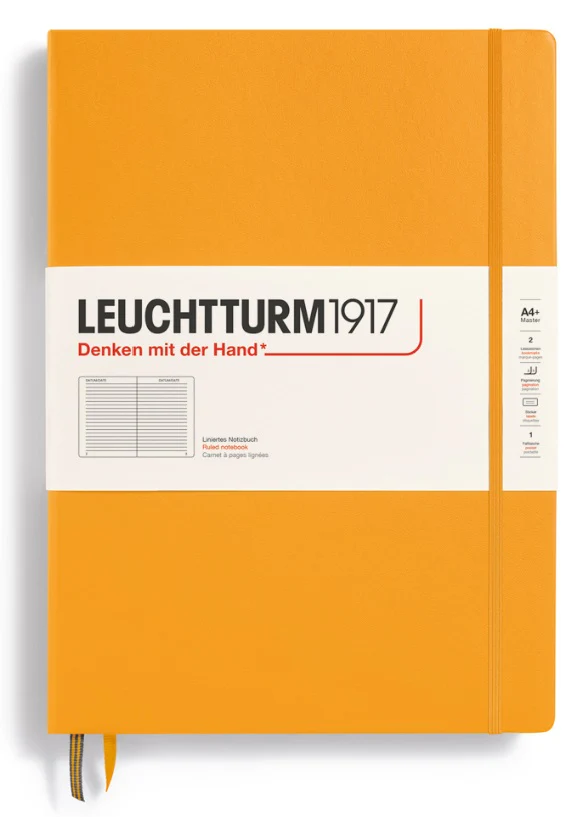 LEUCHTTURM1917 Ruled Hardcover Notebook 235 Pages Master Classic A4+ Rising Sun