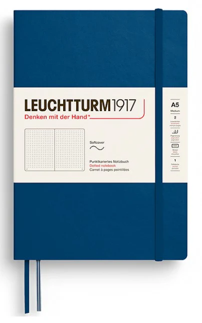 LEUCHTTURM1917 Softcover Medium Notebook A5 Dotted - Indigo