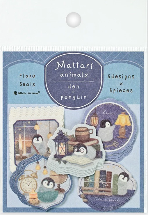 Mattari Animals Day Flake Stickers – Penguin