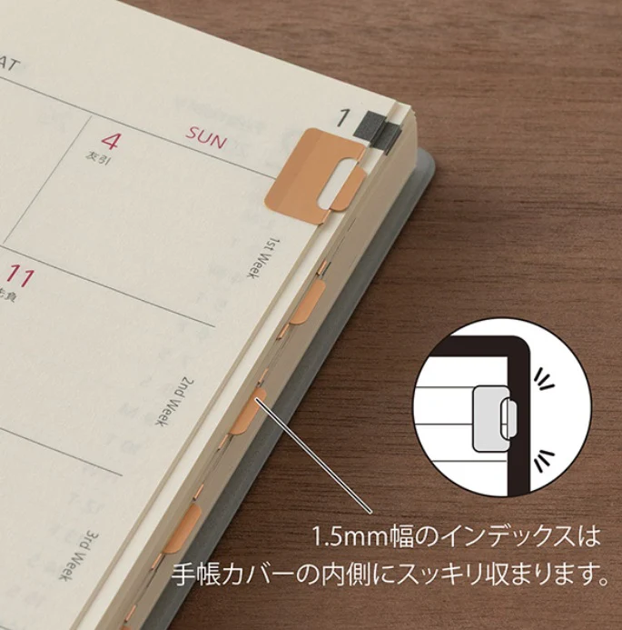 Midori Chiratto Index Clip S – Copper Orange - Image 3