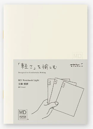Midori MD Notebook Light - A6 Lined/Ruled 3 pack
