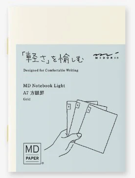 Midori MD Notebook Light - A7 Grid 3 pack