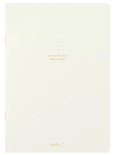 Midori Notebook Color Dot Grid - A5 - White