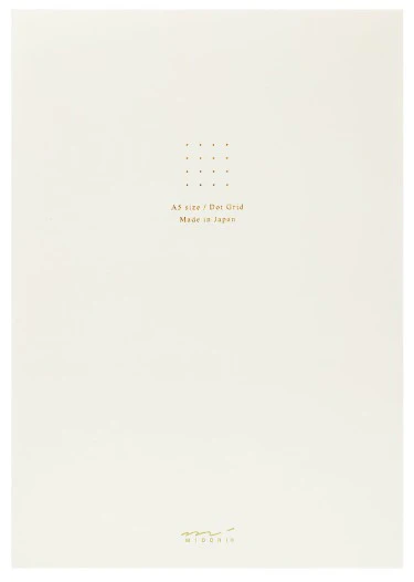 Midori Paper Pad Color Dot Grid White - A5