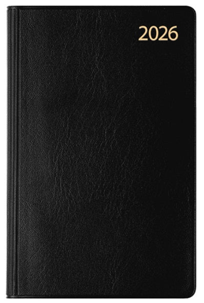Midori Pocket Monthly and Weekly Schedule 2026 - Black - A6