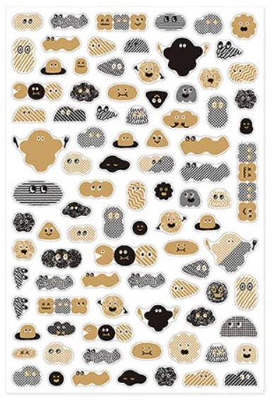 Midori Yuru Log Decoration Sticker 1 Sheet - Camouflage Mini Monster - Image 2