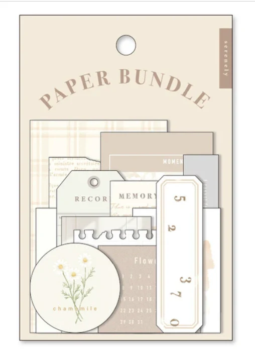 Mind Wave Paper Bundle Sticker - Ivory