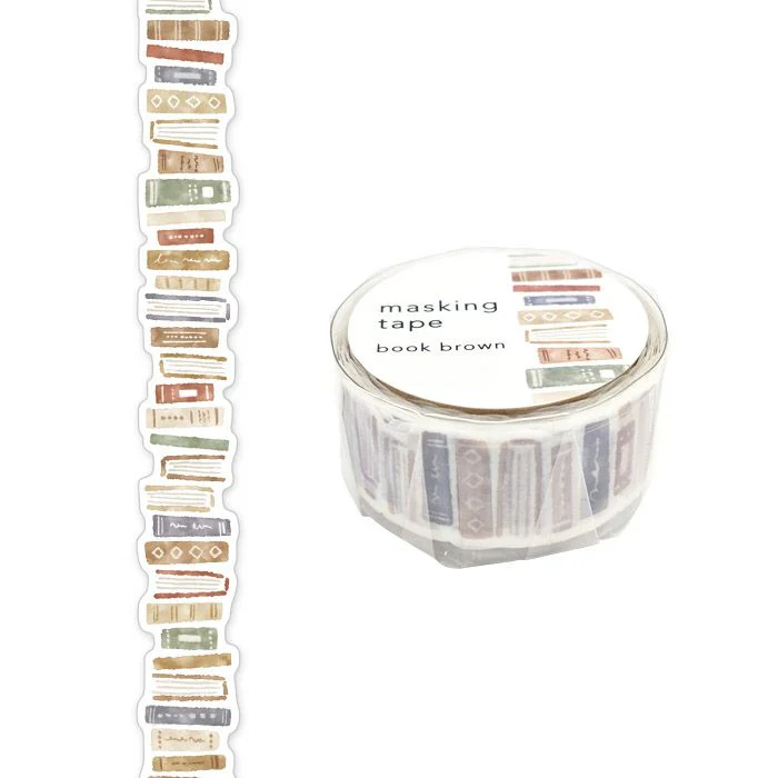 Mind Wave Washi Tape - Brown Book