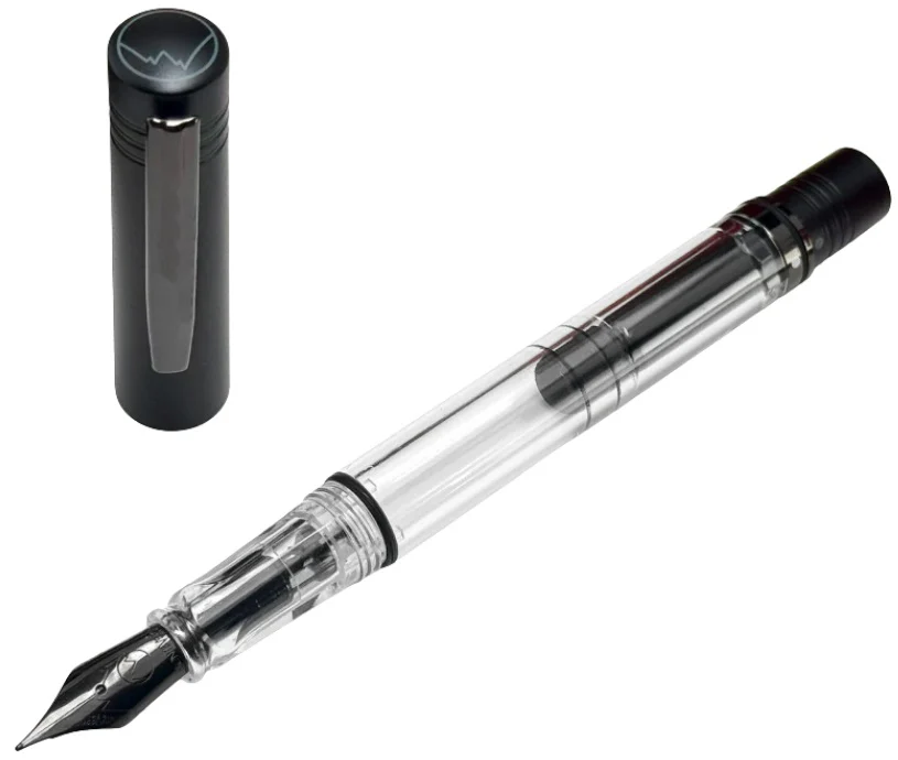 Monteverde USA MP1 Piston Black Noir Fountain Pen + 15 ml Ink Bottle Set - Image 2