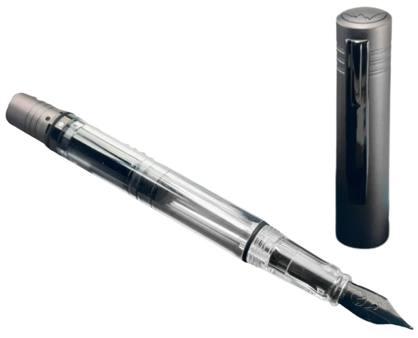 Monteverde USA MP1 Piston Coal Grey Fountain Pen + 15 ml Ink Bottle Set - Image 2