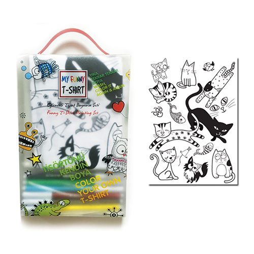 My Funny T-Shirt Coloring Set, Cats, Age 8-12