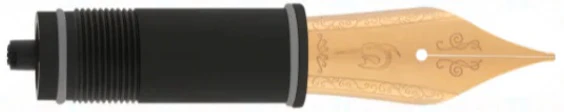 Nahvalur No. 6 Stainless Steel Fountain Pen Nib – Rose Gold with Plastic Feed