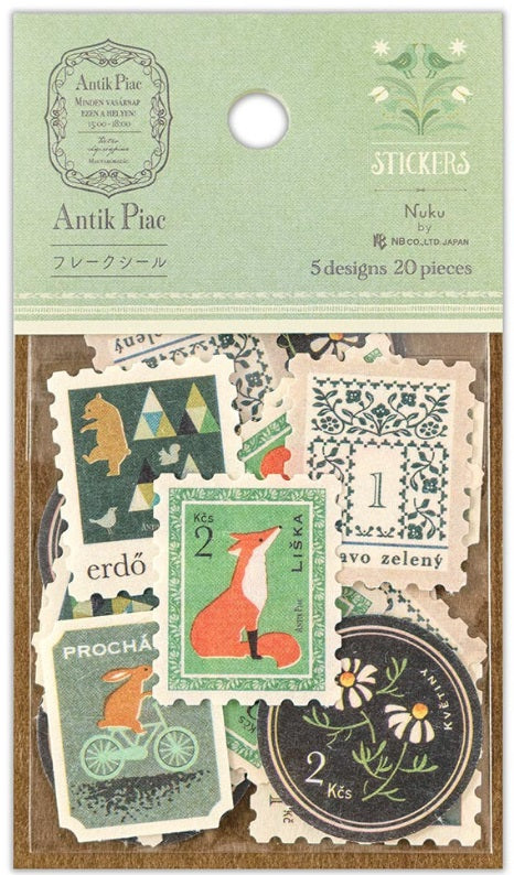 NUKU Decoration Antique Flake Stickers - Verde