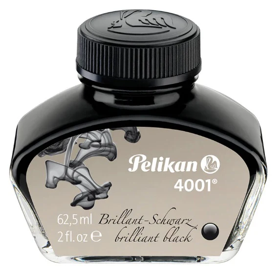 Pelikan 4001 Fountain Pen Ink 62.5ML - Brilliant Black