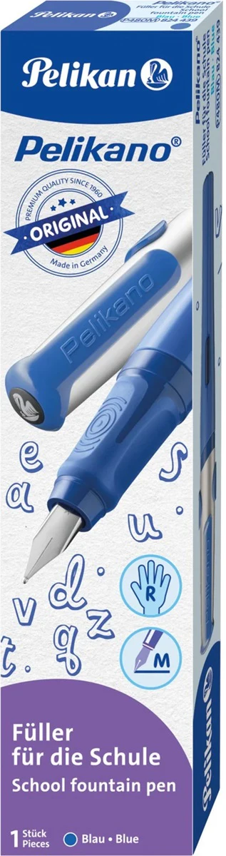 Pelikan Pelikano P480 Original Fountain Pen - Medium Nib - Blue - Image 3