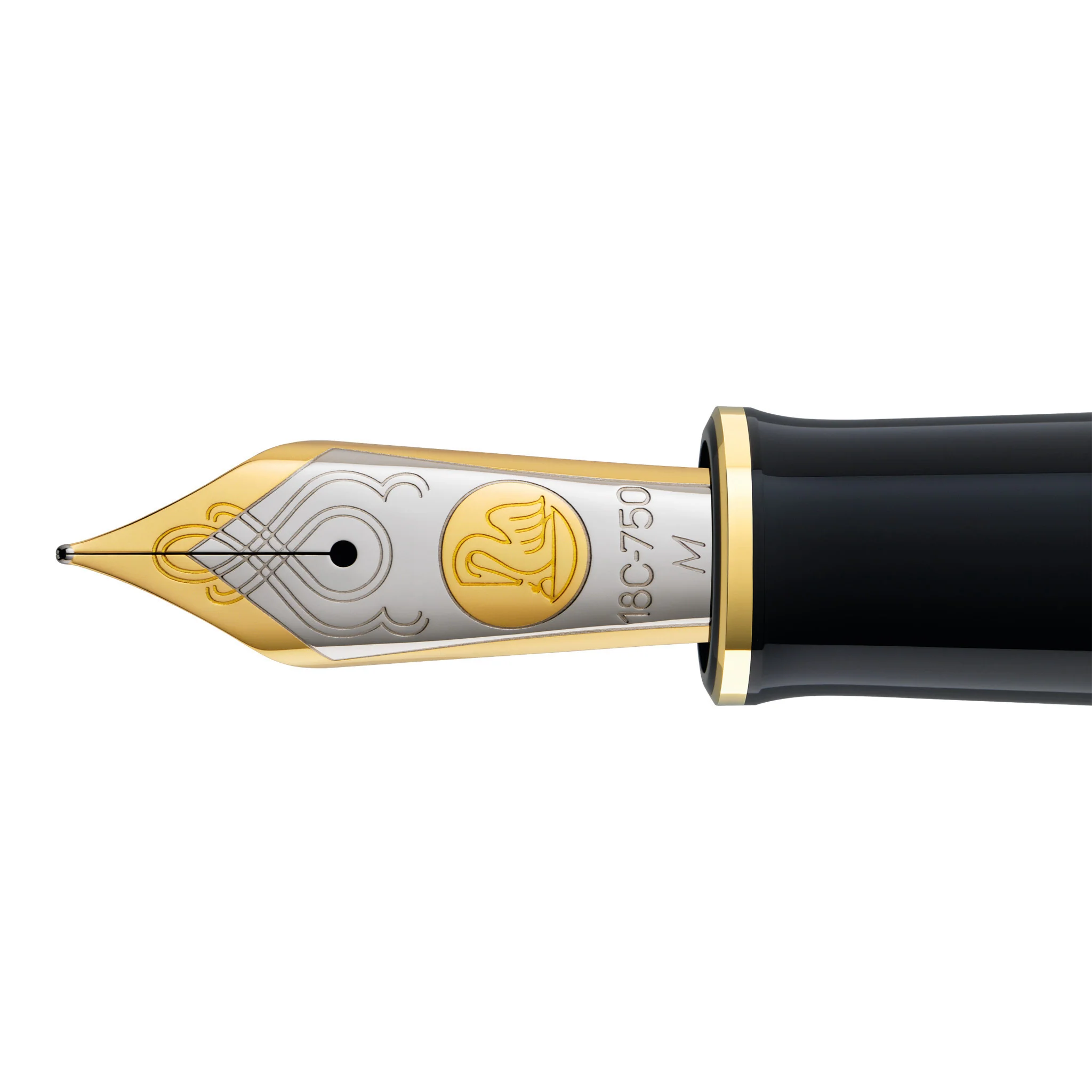 Pelikan Souverän M1000 Black/Green Fountain Pen 18kt - Image 3