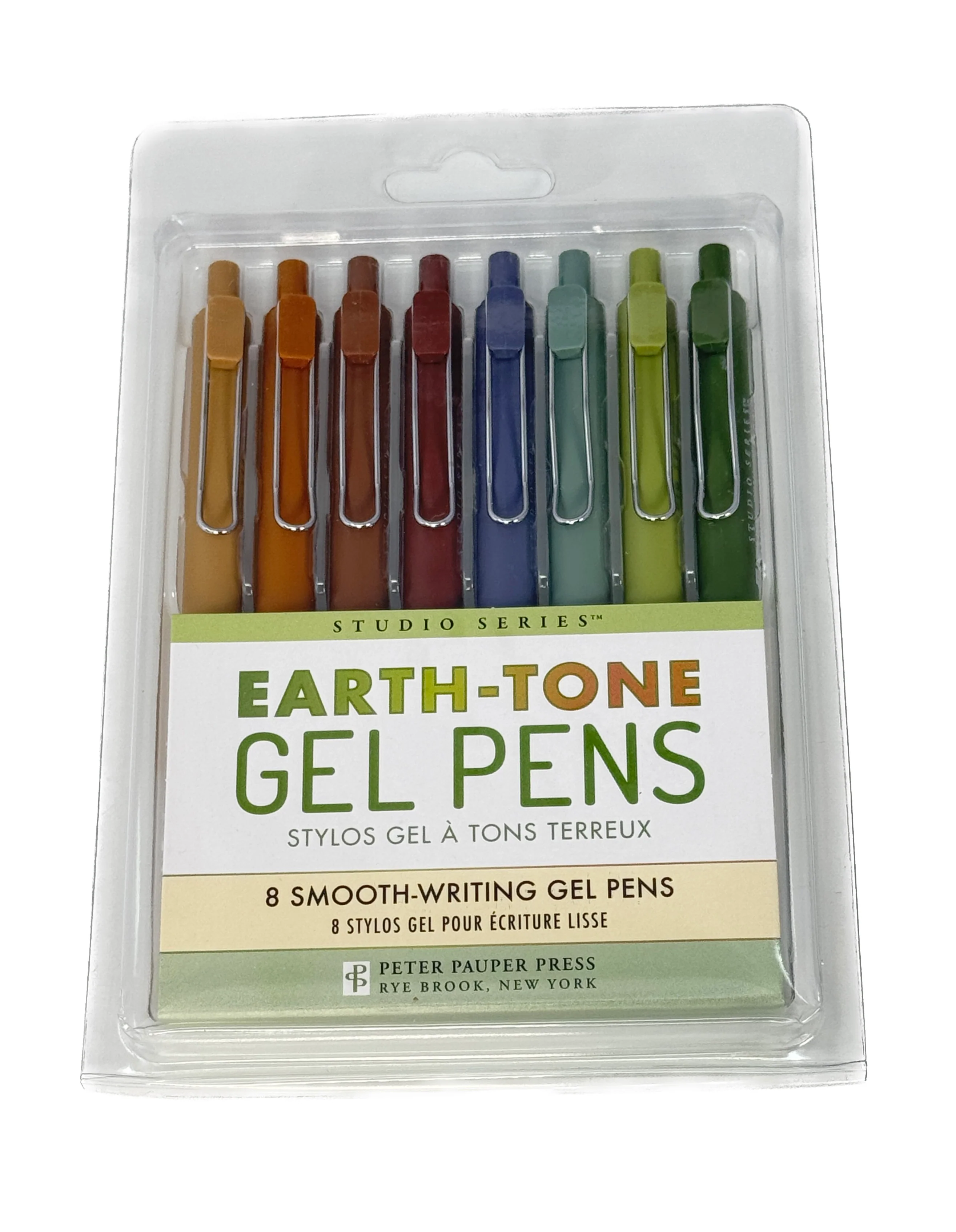 Peter Pauper Press - Earth-Tone Gel Pens – Set of 8