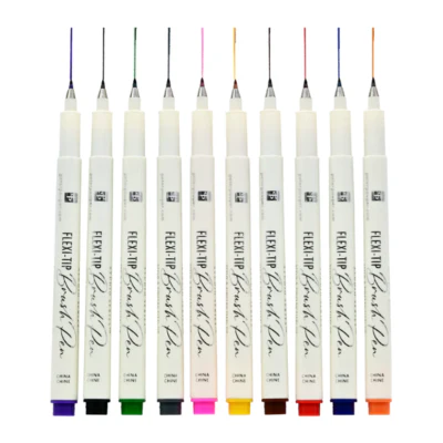 Peter Pauper Press - Flexi-Tip Brush Pens - Set of 10 - Image 2