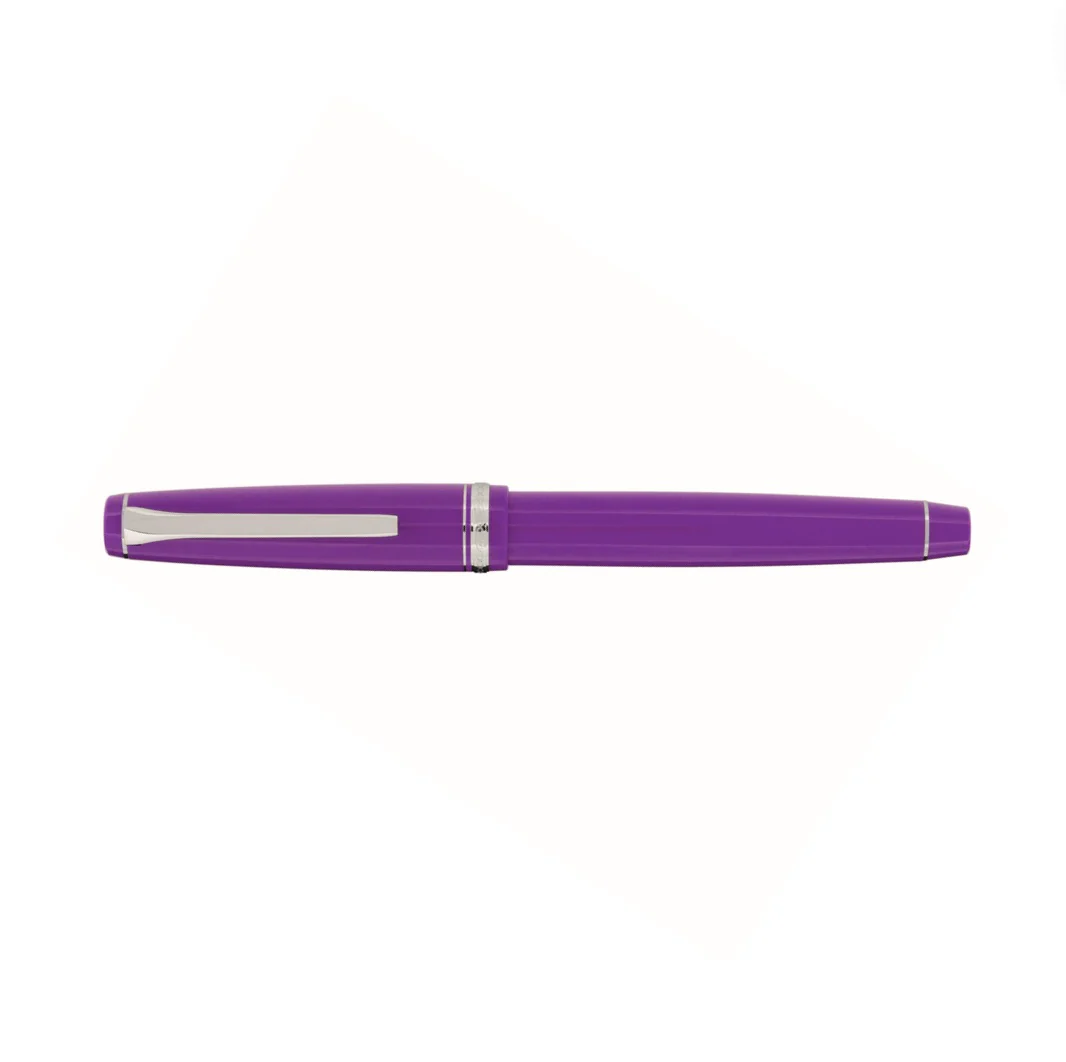 Pilot Falcon Fountain Pen - Purple with Silver Trim - Image 2