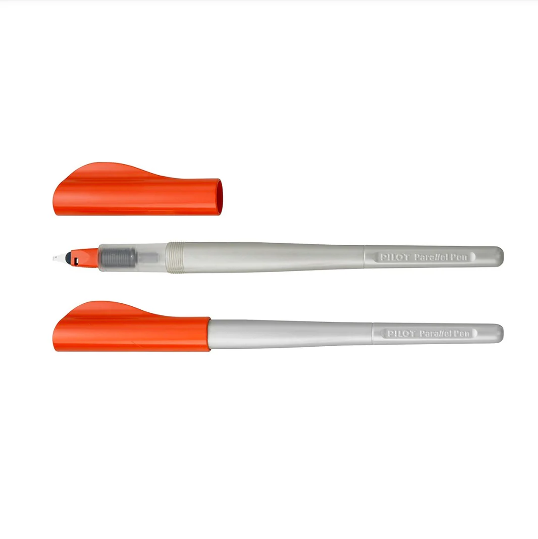 Pilot Parallel Pen Red with Parallel plate nib 1.5mm + 2 Cartridges