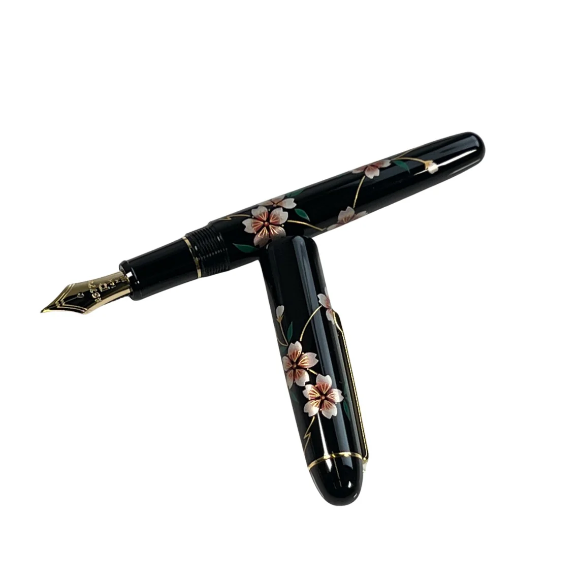 Platinum #3776 Century Kaga Hira Maki-e Sakura (Cherry Blossom) Fountain Pen - Image 2
