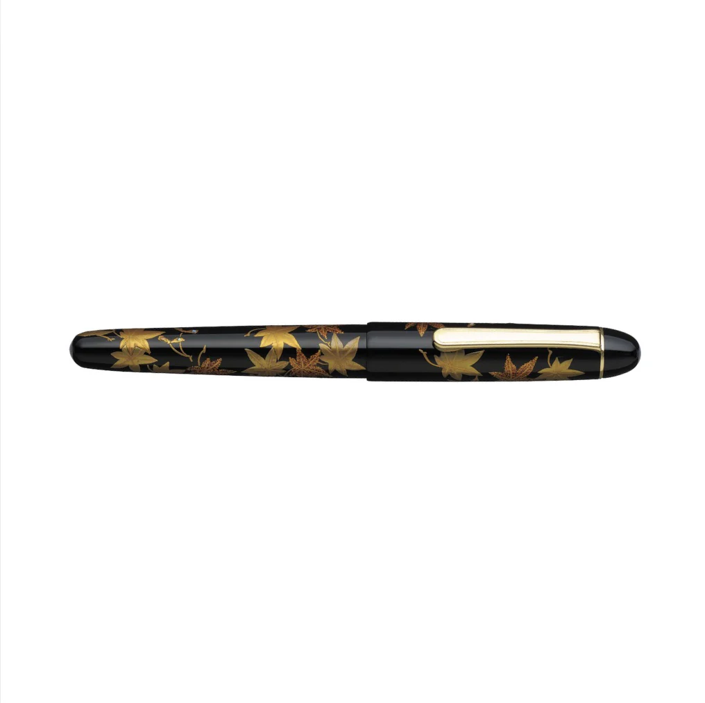Platinum #3776 Century Kaga Urushi Maki-e Maple Momiji Fountain Pen 18KT - Image 2
