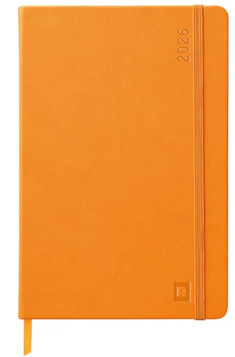 Rhodia 2026 Pocket Size Hard Cover Weekly Planner Horizontal Grid Agenda - Orange