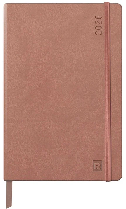 Rhodia 2026 Pocket Size Hard Cover Weekly Planner Horizontal Grid Agenda - Rosewood